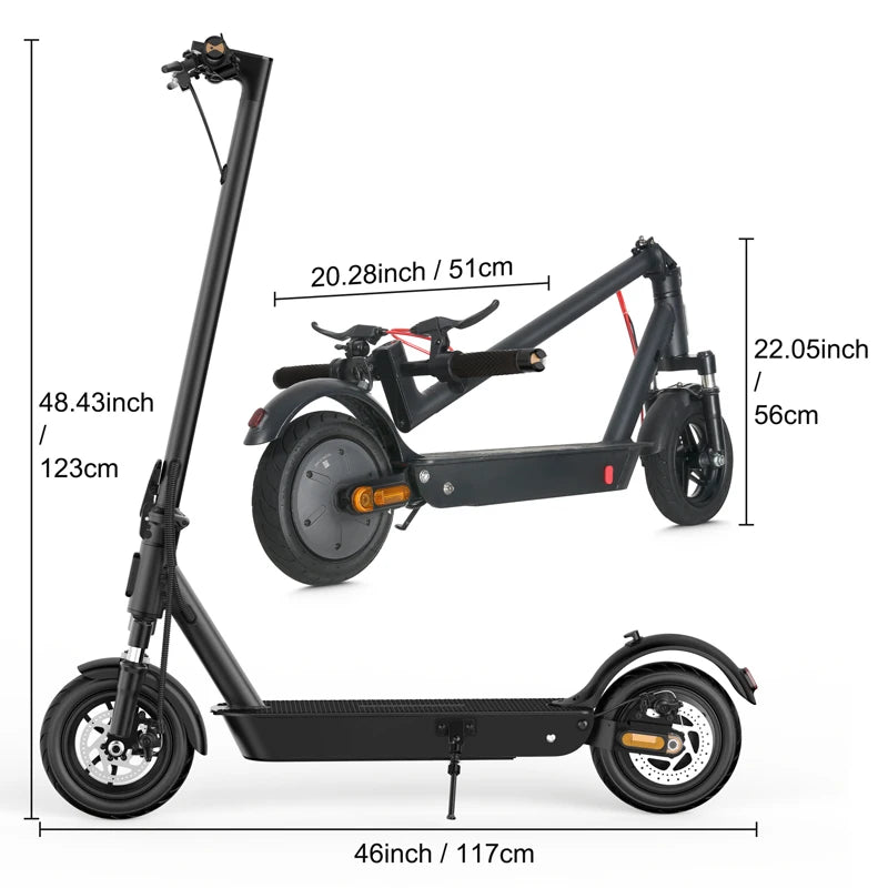 Mankeel MK086 800 W Roller elektrisch 45 km große Reichweite 48 V 10,4 Ah doppelte Stoßdämpfung Smart APP 10 Zoll faltbarer Escooter