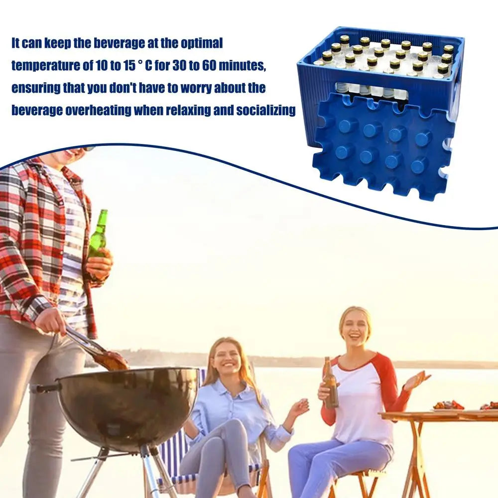 Bierkühler für Flaschen, tragbarer Bierkühler, Kiste, Bierkiste, Eisblock, Eisblock, Bierkühler, Bierkühler, Eiswürfel für Bier