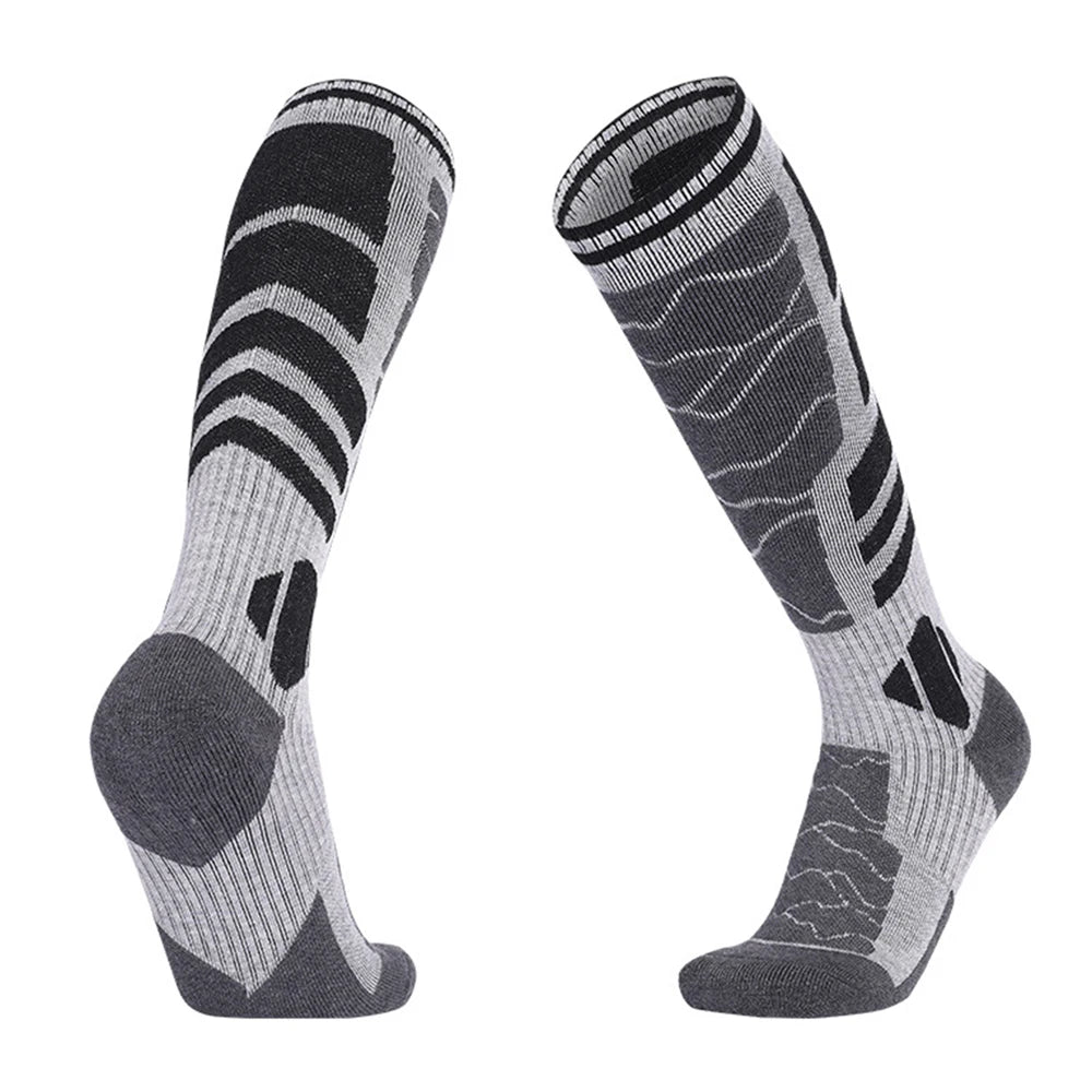 1 paar Merino Wolle Baumwolle Winter Männer Warme Ski Socken Dicker Sport Snowboard Radfahren Fußball Socken Hohe Elastische Thermische Socken