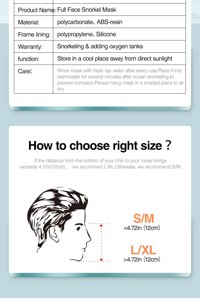 Tauchmaske, trockener Typ, wasserdicht, beschlagfrei, Schnorchelmaske zum Schwimmen, Tauchbrille für Erwachsene