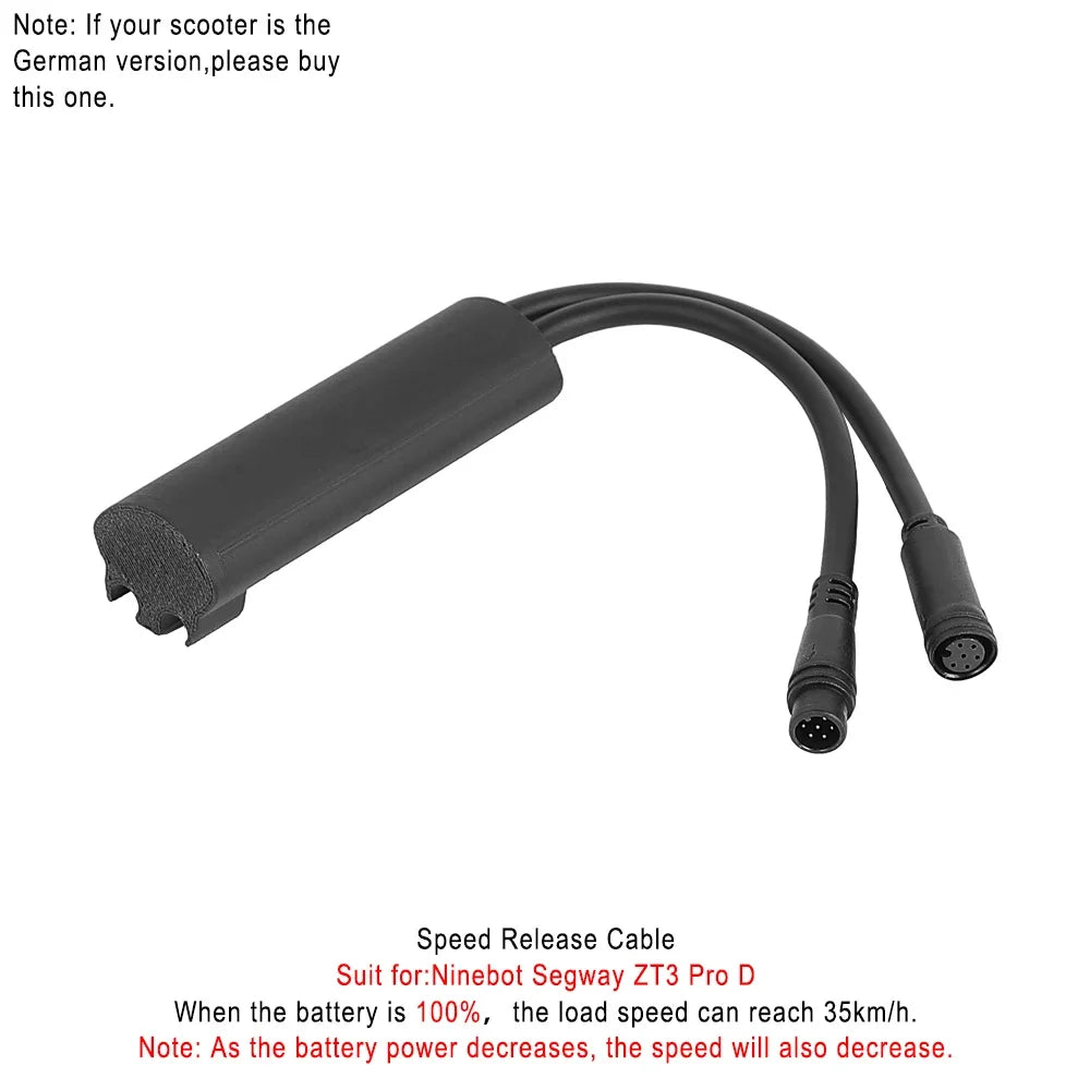 Maßgeschneidertes Freigabegrenzkabel für Ninebot ZT3 PRO E/ZT3 PRO D Elektroroller, Höchstgeschwindigkeit 35 km/h, Entriegelungsgeschwindigkeitskabel