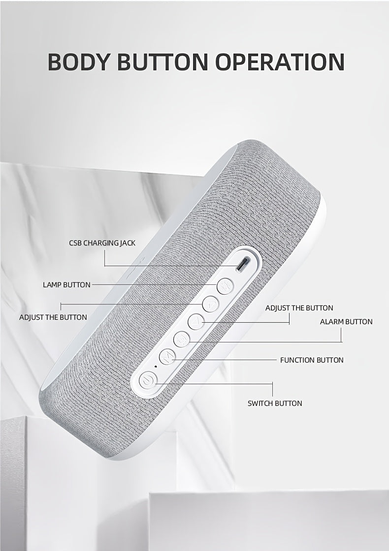 4in 1 Multifunction Wireless Charger Pad Stand LED Night Light Temperature Time Desktop Alarm Clock Mobile Phone Chargers Induction Fast Charging Dock Station Base for iPhone 16 15 14 13 12 for Galaxy S25 S24 S23 Bedroom Offi