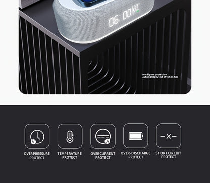 4in 1 Multifunction Wireless Charger Pad Stand LED Night Light Temperature Time Desktop Alarm Clock Mobile Phone Chargers Induction Fast Charging Dock Station Base for iPhone 16 15 14 13 12 for Galaxy S25 S24 S23 Bedroom Offi