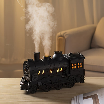 USB Essential Oil Diffuser, 300ml  Train Diffuser 5V Suitable for Large Room Essential Oil Diffuser, AromaRelax Diffuser with 2 Lights Cold Mist 2 Spray Modes Suitable for Home Office Hotel