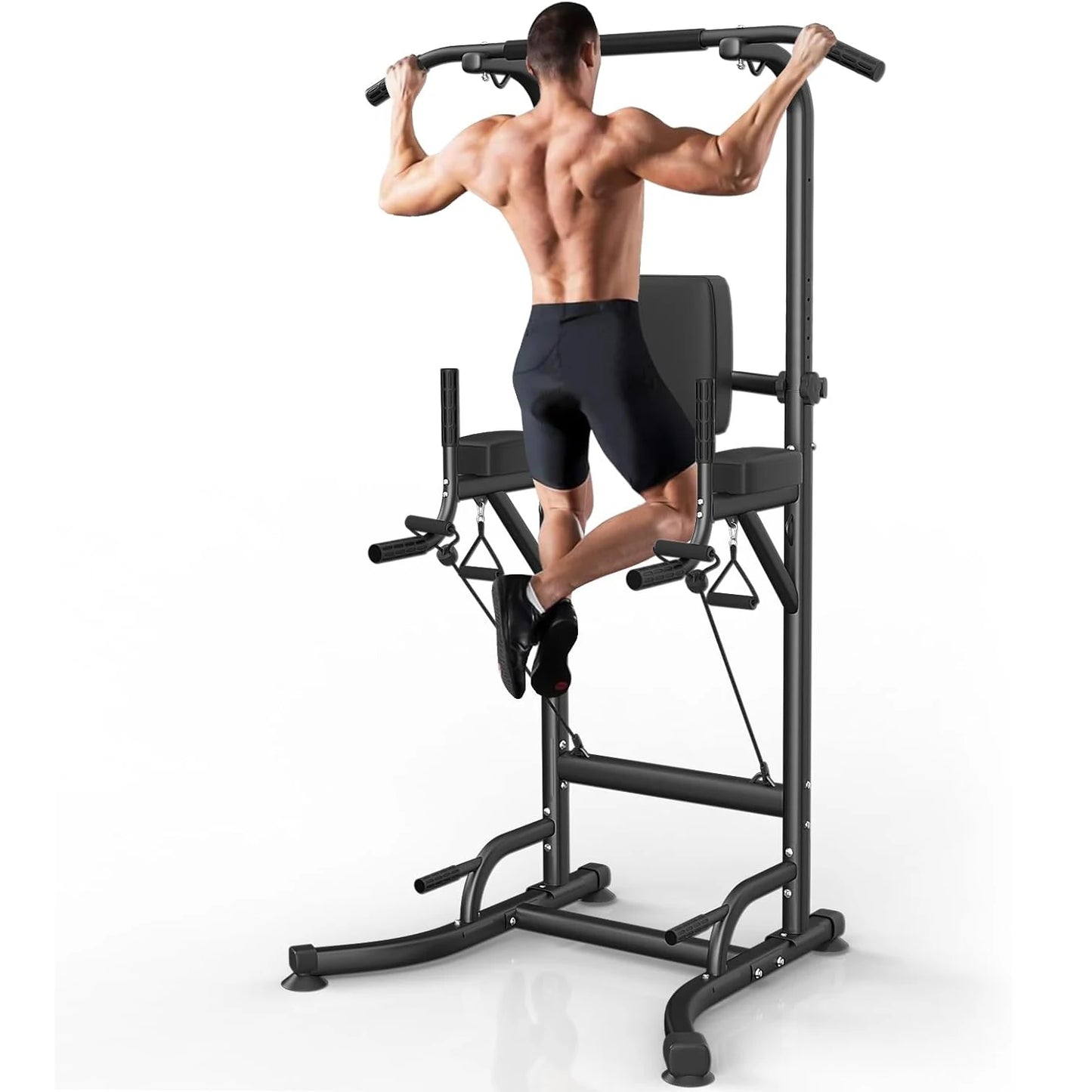 Power Tower Home Dip Station Pull Up Bar Multi-Function Power Tower Push Up Workout Abdominal Exercise for Gym Strength Training