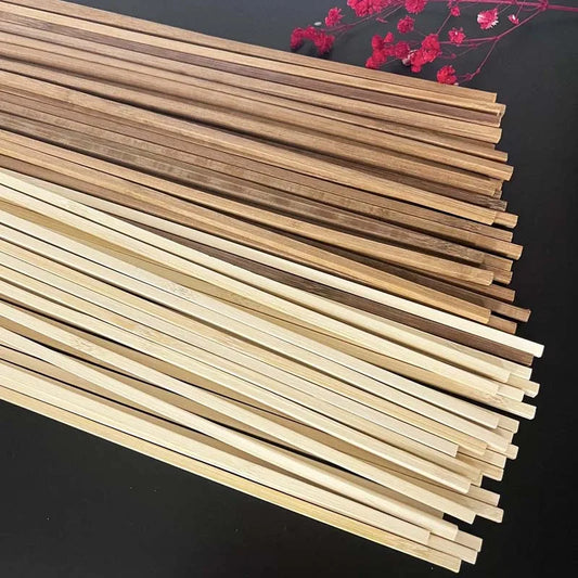 10 Stück Holzstäbchen, 30 cm, rechteckig, unvollendete Holzstreifen, Holzdübelstreifen, Dübelstangen, Naturholz-Bastelstäbchen zum Basteln