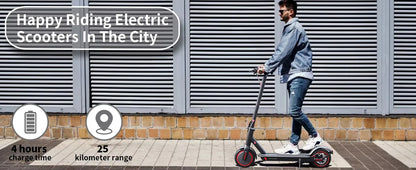 8,5-Zoll-Elektroroller mit App-Funktion, mit Handyhalter und Diebstahlschutz, faltbarer E-Scooter, 25–30 km