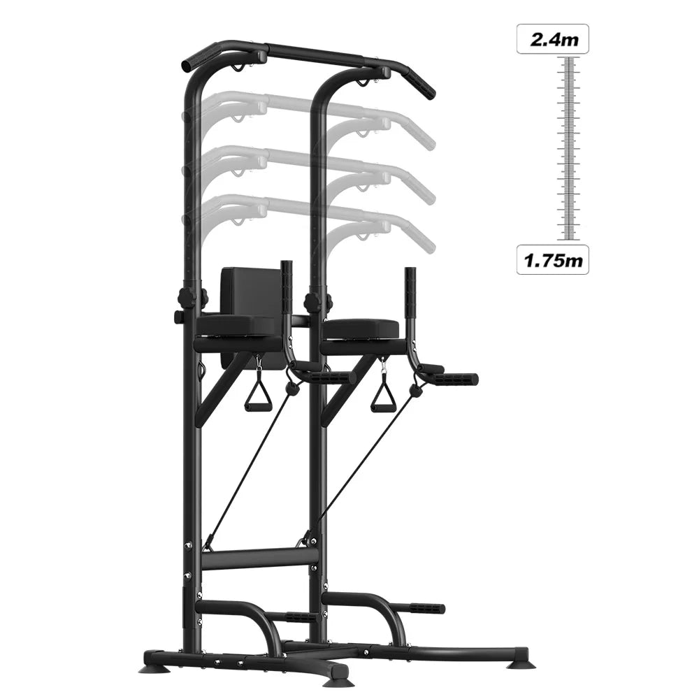 Power Tower Home Dip Station Pull Up Bar Multi-Function Power Tower Push Up Workout Abdominal Exercise for Gym Strength Training