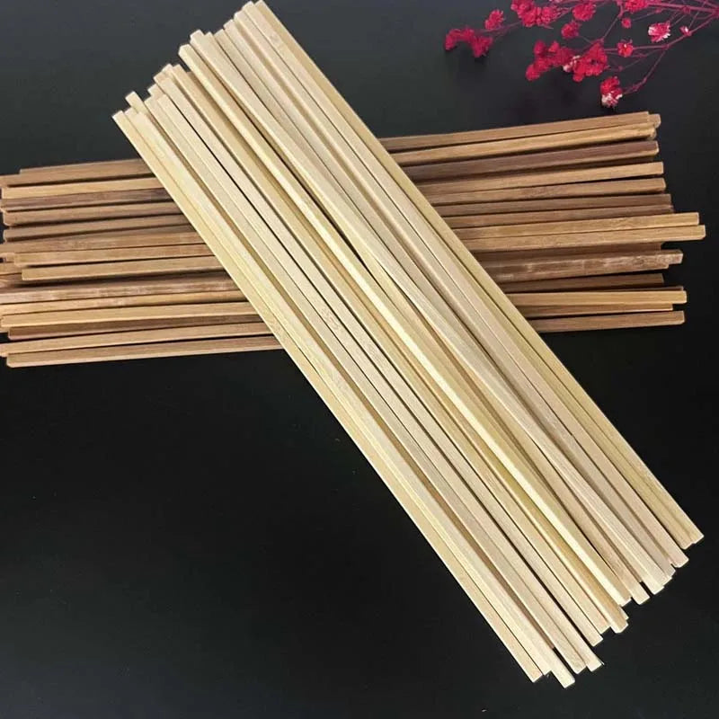 10 Stück Holzstäbchen, 30 cm, rechteckig, unvollendete Holzstreifen, Holzdübelstreifen, Dübelstangen, Naturholz-Bastelstäbchen zum Basteln