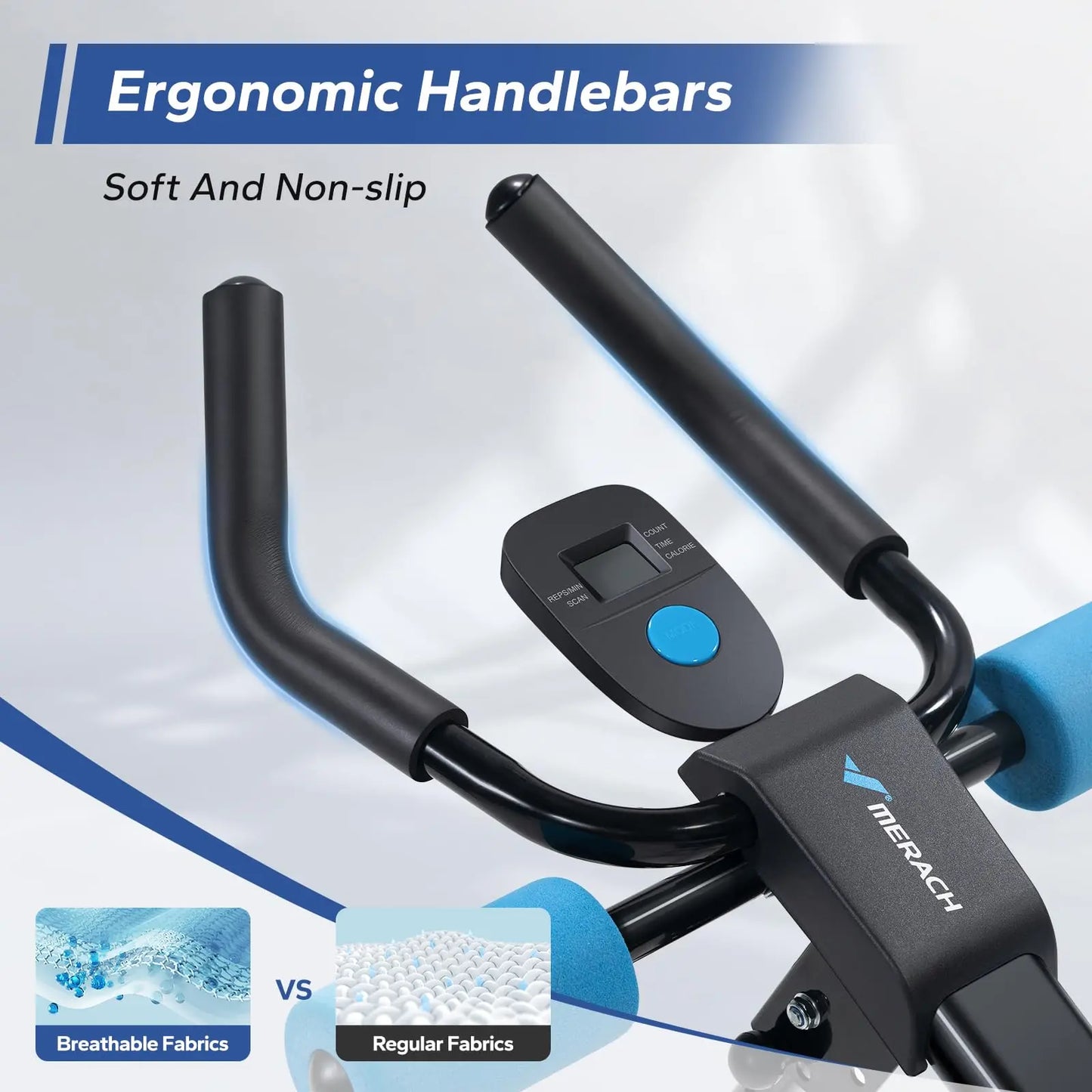 MERACH Ab-Maschine, verstellbarer Trainer, Workout, faltbarer Knieschutz, Bauchtrainingsgerät, Core Ab-Übungssystem, Trainer