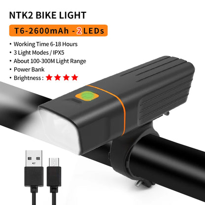 10000-1200mAh Fahrrad Licht USB Aufladbare Front Scheinwerfer 18650 Batterie LED Taschenlampe für Fahrrad Road MTB Lampen Fahrrad licht