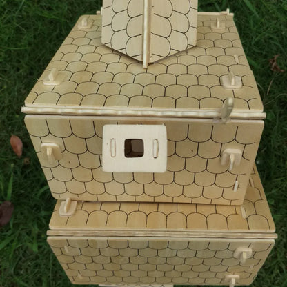 Holz 3D Puzzle Haus DIY Puppenhaus Villa Modell zusammengebautes Miniatur Puppenhaus pädagogisches Rollenspiel Spielzeug für Kinder Mädchen