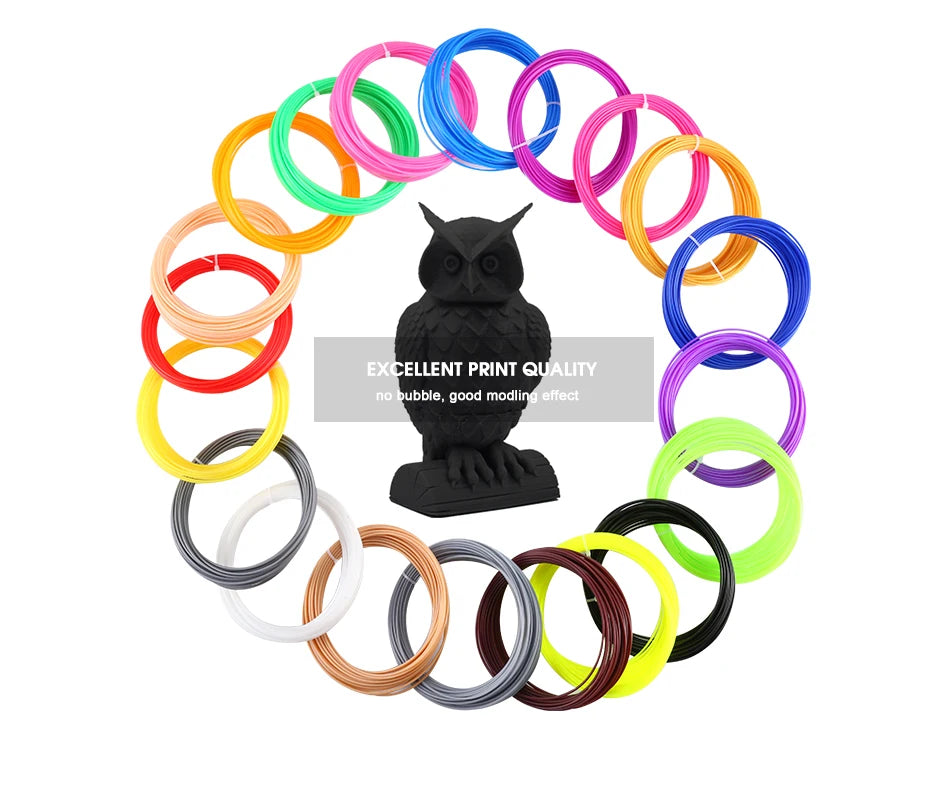3D Drucker Filamente 60 Meter 12 farben 3D Druck Stift Kunststoff Themen Draht 1,75mm Drucker Verbrauchs 3D Stift Filament PLA