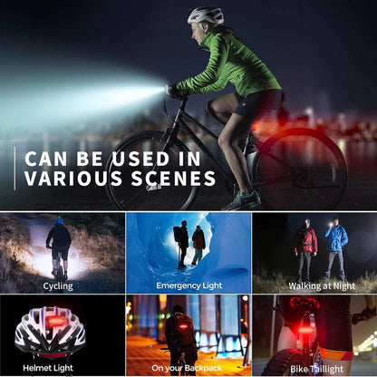 10000-1200mAh Fahrrad Licht USB Aufladbare Front Scheinwerfer 18650 Batterie LED Taschenlampe für Fahrrad Road MTB Lampen Fahrrad licht