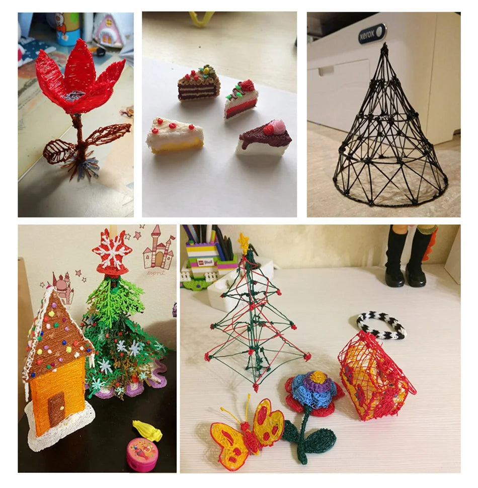 3D Drucker Filamente 60 Meter 12 farben 3D Druck Stift Kunststoff Themen Draht 1,75mm Drucker Verbrauchs 3D Stift Filament PLA