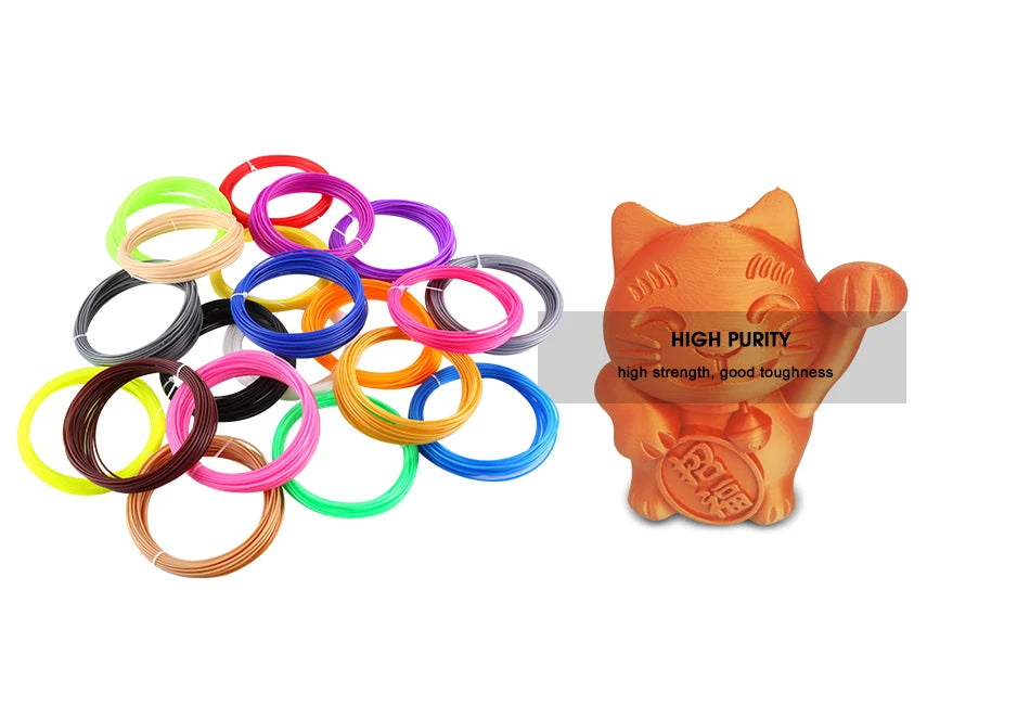 3D Drucker Filamente 60 Meter 12 farben 3D Druck Stift Kunststoff Themen Draht 1,75mm Drucker Verbrauchs 3D Stift Filament PLA