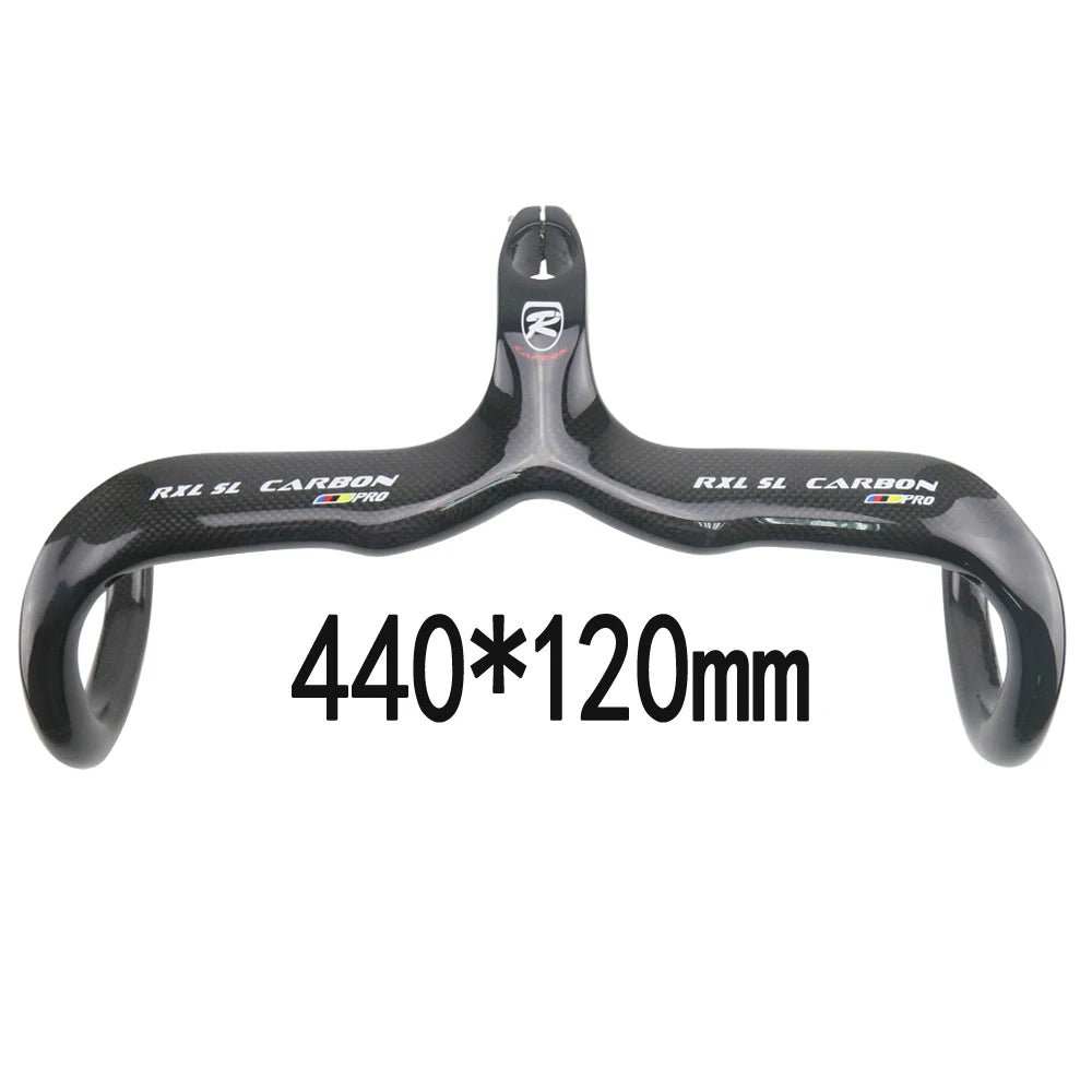 RXL SL-Integrierter Carbon-Fahrradlenker, Rennradstange, Rennradzubehör, 28,6 mm, 400 mm, 420 mm, 440 mm