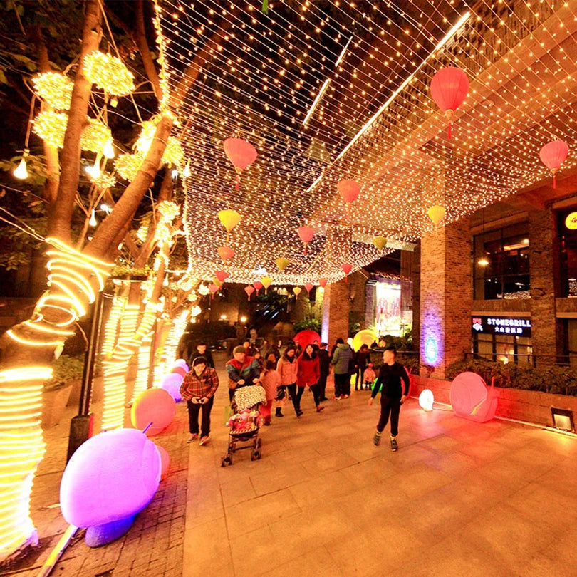 LED-Girlande-Lichterkette, 10 m, 30 m, 50 m, 100 m, Weihnachtsbaum, Hochzeitsdekoration, wasserdicht, Lichterkette für drinnen und draußen, 220 V, EU-Lampe