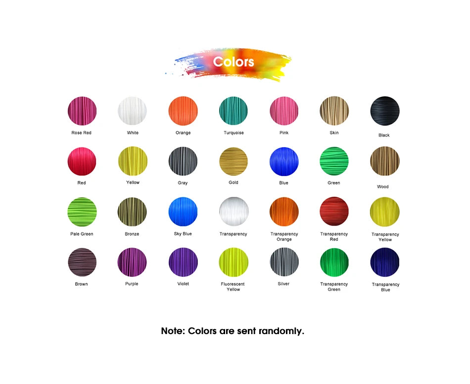 3D Drucker Filamente 60 Meter 12 farben 3D Druck Stift Kunststoff Themen Draht 1,75mm Drucker Verbrauchs 3D Stift Filament PLA