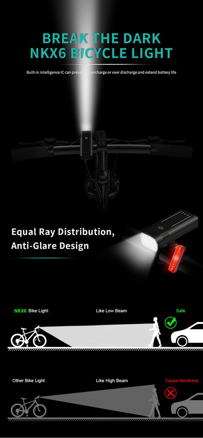 10000-1200mAh Fahrrad Licht USB Aufladbare Front Scheinwerfer 18650 Batterie LED Taschenlampe für Fahrrad Road MTB Lampen Fahrrad licht