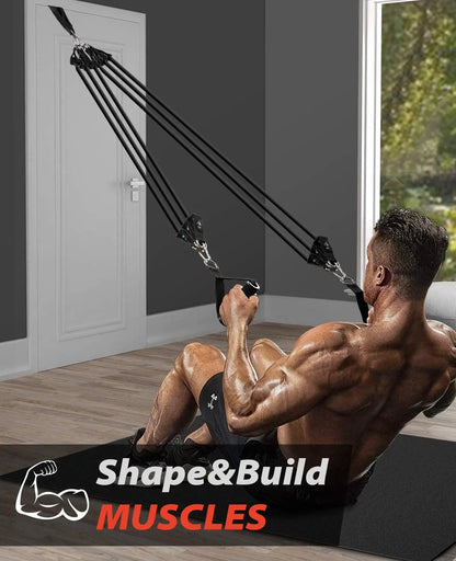 Workout Bar Fitness Widerstand Bands Set Pilates Yoga Zugseil Übung Training Expander Gym Ausrüstung für Home Bodybuilding