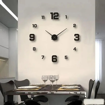Kreativer rahmenloser diy Wanduhr Wandaufbau nach Hause stille Uhr Wohnzimmer Büro Wand dekoration