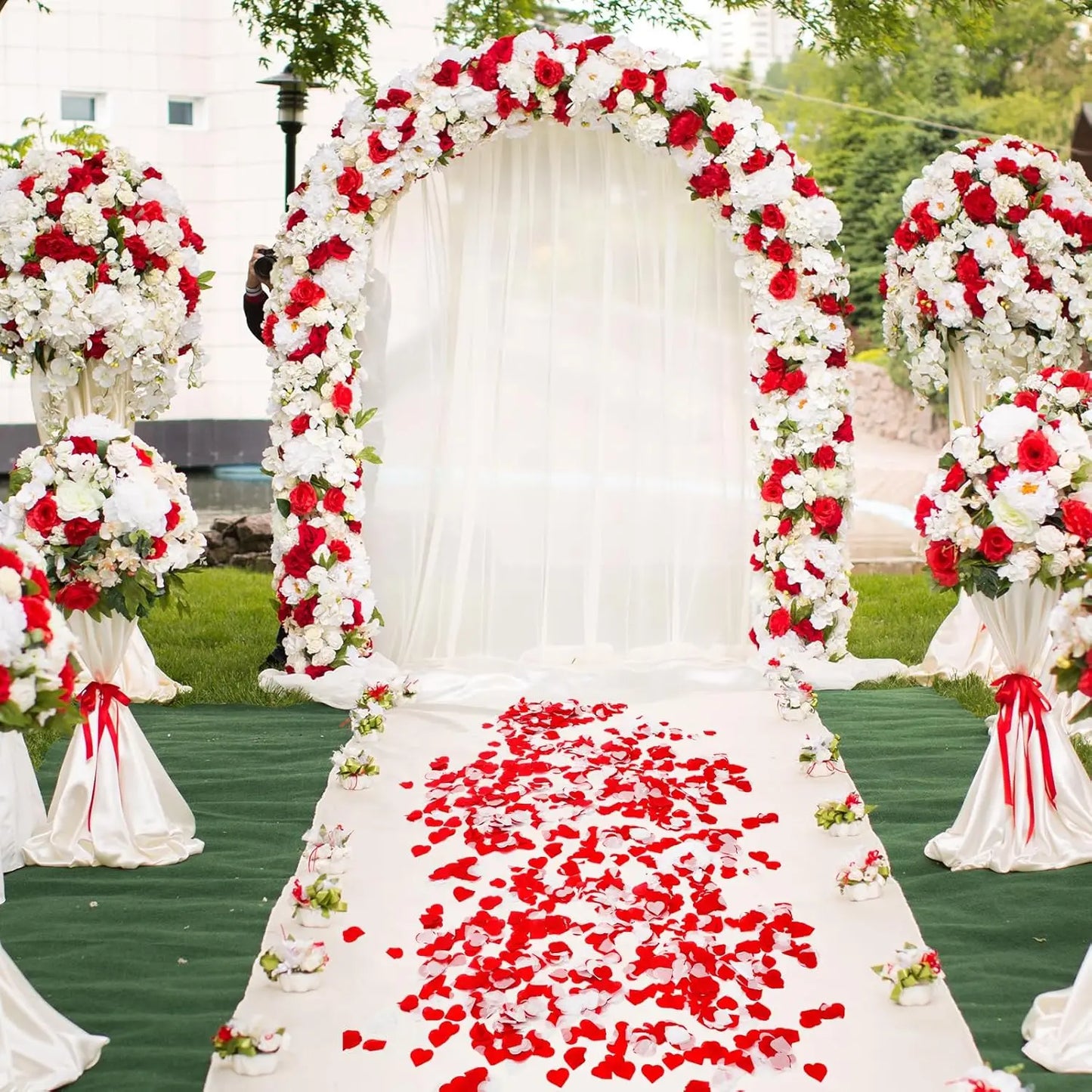 1000–5000 Stück Valentinstag-Papierkonfetti, rotes Herz, Seidenpapier, Party-Dekoration zum Füllen von Ballon, Hochzeit, handgehaltenes Wurfkonfett