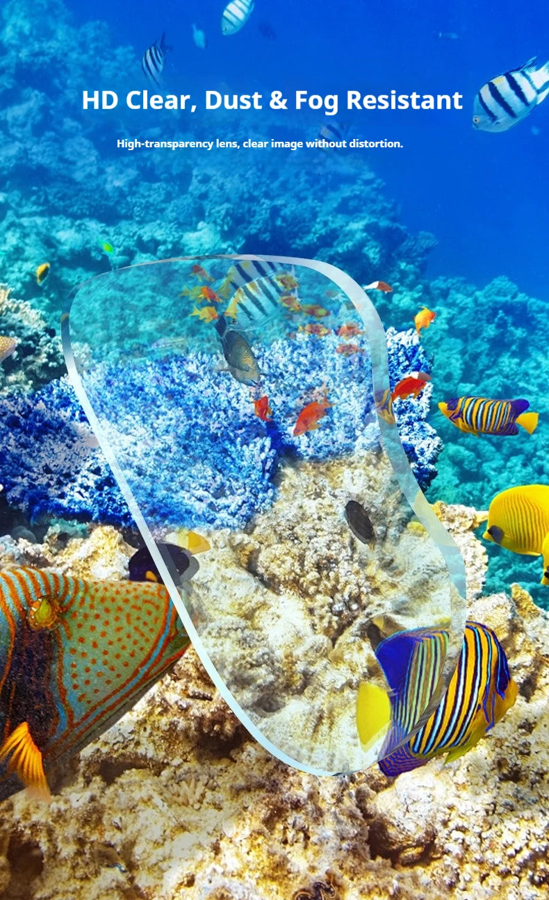 Professionelles Antibeschlag-Schnorchelset für Erwachsene – Set aus Panorama-Tauchmaske und Schwimmtrainingsgeräten aus gehärtetem Glas