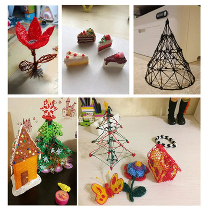 3D Drucker Filamente 60 Meter 12 farben 3D Druck Stift Kunststoff Themen Draht 1,75mm Drucker Verbrauchs 3D Stift Filament PLA