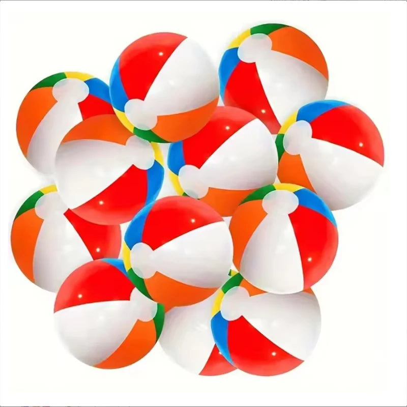 10 Stücke Aufblasbare Strandball Bunte Luftballons Schwimmbad Party Wasserspiel Luftballons Strand Sport Duschball Spaß Spielzeug für Kinder