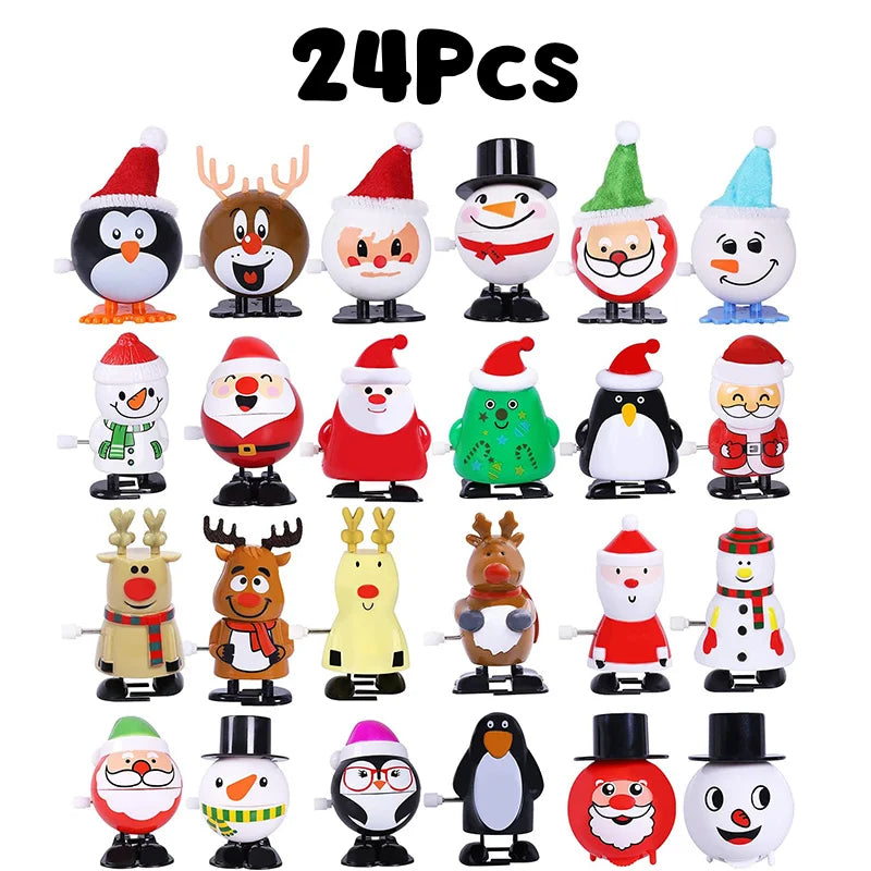 18-30 Stück Weihnachts-Windspielzeug, verschiedene Uhrwerksspielzeuge, Weihnachtsstrumpffüller für Weihnachtsfeiern, Gastgeschenke, Goody Bag Filler