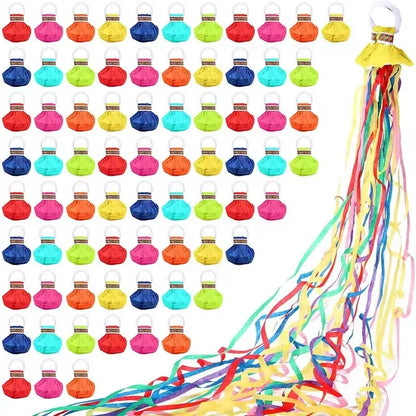 10 Stück bunte Handwurf-Konfetti-Poppers, Werfen, Luftschlangen, Poppers, kein Chaos, Papiercracker für Hochzeit, Geburtstag, Partyzubehör
