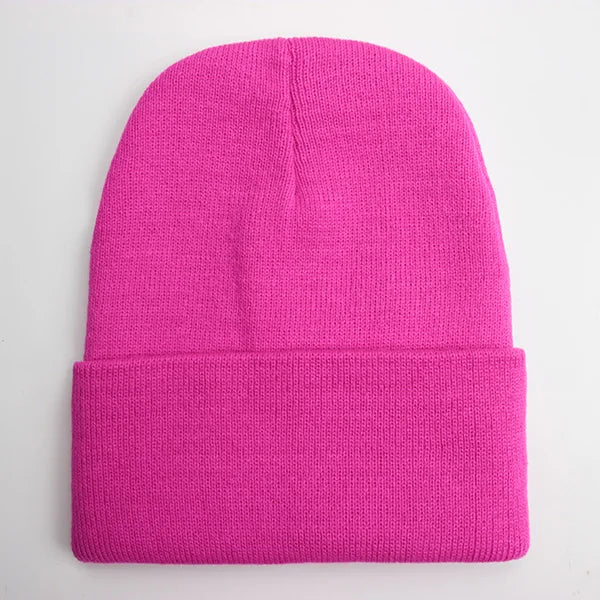 Solide Unisex-Mütze, Herbst-Winter-Wollmischungen, weiche warme Strickmütze für Männer und Frauen, SkullCap-Hüte, Gorro-Ski-Caps, 24-Farben-Mützen