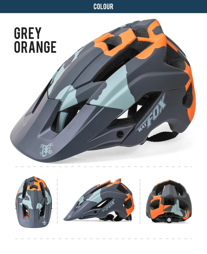 BATFOX MTB Helm Radfahren Herren Fahrradhelm Casco Bicicleta Ultralight Racing Speedframe Mountain Road Fahrradhelme