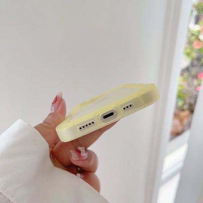 Für iPhone 17 Air 16 15 14 13 12 11 Pro Max Mini XS Plus Hülle Niedliche klare lockige Welle Hybrid stoßfeste Stoßstangenabdeckung Soft Fundas