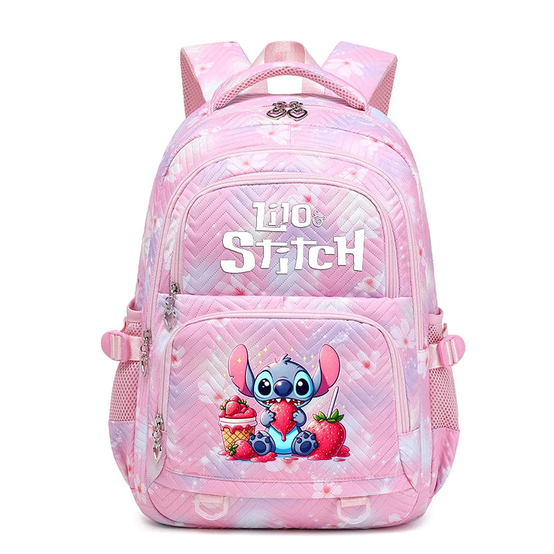 Lilo Stitch Wasserdichter Rucksack mit großem Fassungsvermögen für Damen und Mädchen, Tagesrucksack, leichte Schultasche, lässiger Reiserucksack