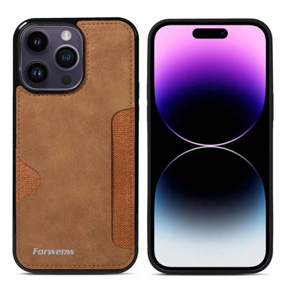 Retro-Kartenhalter-Handyhülle für iPhone 17 16 15 14 13 12 11 Pro Max 16E Air XS XR SE 7 8 Plus Business Wallet PU-Lederhülle