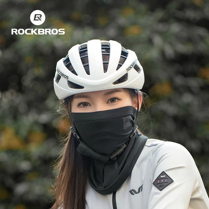 ROCKBROS Winter Warm halten Radfahren Gesichtsmaske Fleece Wandern Camping Ski Sturmhaube Halstuch Winddicht MTB Rennrad Fahrradmaske