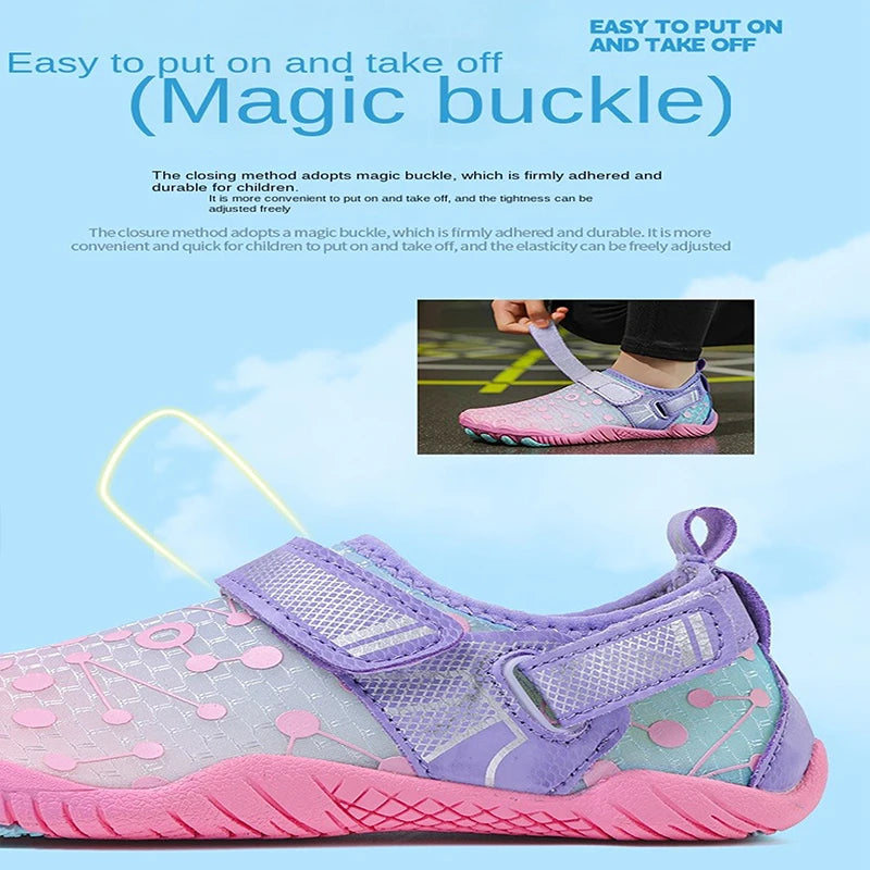 Wasserschuhe Strandschuhe für Kinder Schnelltrocknend Atmungsaktive Barfuß-Schwimmwasserschuhe Outdoor-Sneaker Flusshausschuhe Wasser s