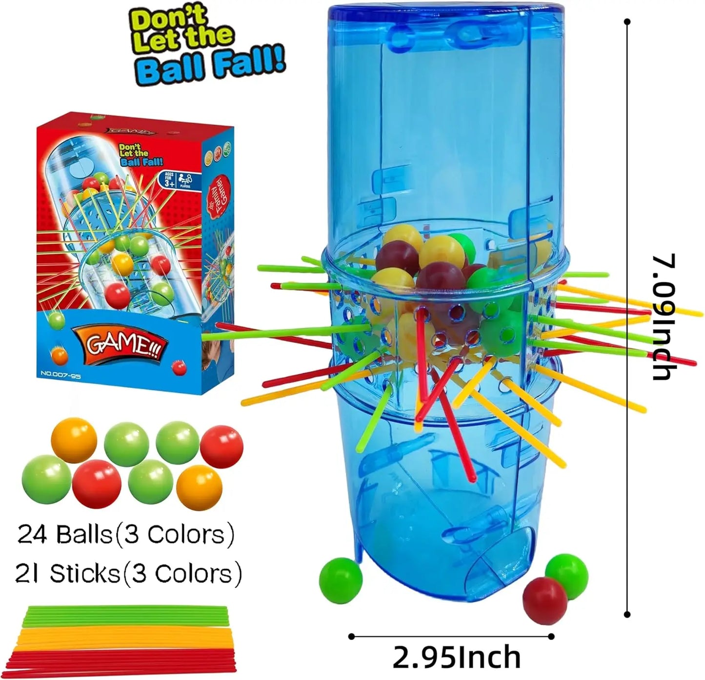 Lassen Sie den Ball nicht fallen, bestes Brettspiel für Familie, Party, Puzzlespielzeug, 2–4 Spieler, Hand-Auge-Koordination, Feinmotor, Denken