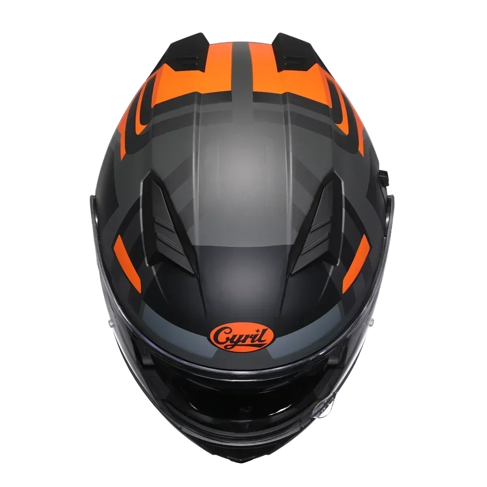 Integraler Motorradhelm mit Dual-Visier, Cyril hochklappbarer Motorradhelm mit Bluetooth-Steckplatz für Erwachsene, DOT-zugelassener Helm