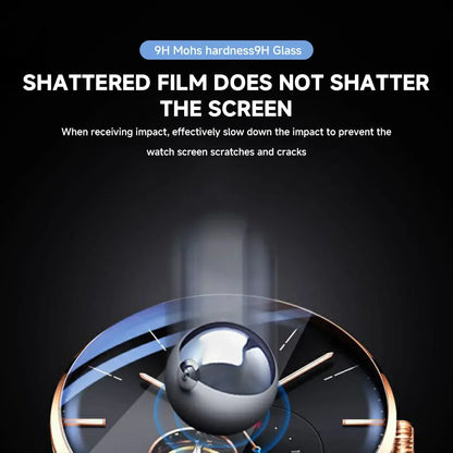 26–46 mm Universal-Smartwatch-Displayschutzfolie aus gehärtetem Glas, Schutzfolie, 28 mm, 30 mm, 32 mm, 38 mm, 40 mm, 41 mm, 42 mm, Durchmesser 2–5 Stück