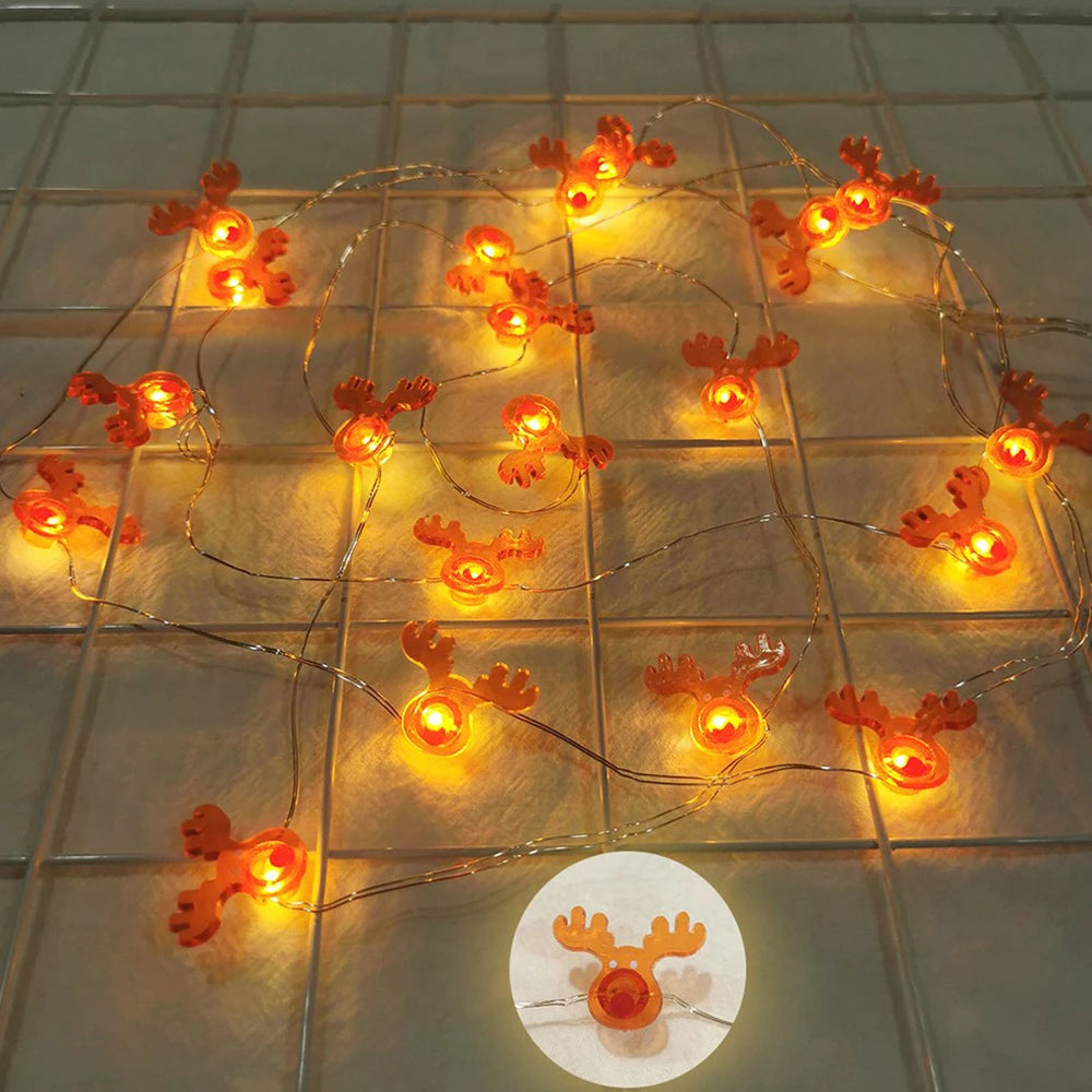 Runtowo Weihnachtsmann, Schneemann, LED-Lichterkette, Weihnachtsdekoration für Zuhause, Weihnachtsbaumschmuck, 2025, Navidad, Geschenk, 2026, Neujahr