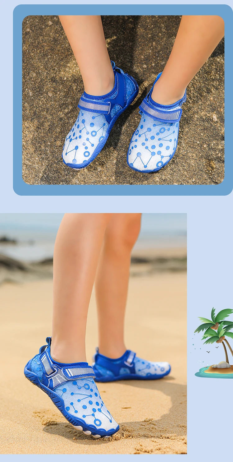 Wasserschuhe Strandschuhe für Kinder Schnelltrocknend Atmungsaktive Barfuß-Schwimmwasserschuhe Outdoor-Sneaker Flusshausschuhe Wasser s