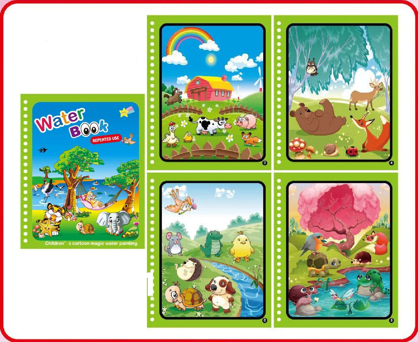 NEUE Kinder Magische Wasser Zeichnung Bücher Malbücher Malerei Spielzeug für Kinder Geburtstag Weihnachten Neujahr Geschenk für Jungen und Mädchen