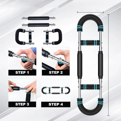 Verstellbarer Armtrainer mit Widerstandsbändern, abnehmbarer Brustexpander für das Krafttraining des Oberkörpers, Heim-Fitnessgeräte