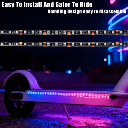 LED Streifen Taschenlampe Bar Lampe Für Xiaomi M365/Max G30 Elektrische Roller Faltbare Bunte Nacht Sicherheit Licht Radfahren Dekoration
