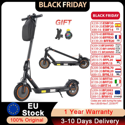 TWOFISH V1 MAX Elektroroller, 400 W, 36 V, 10,4 Ah, 25 km Reichweite, elektrischer Tretroller, unterstützt APP, 32 km/h, 9 Zoll Reifen, faltbarer Escooter