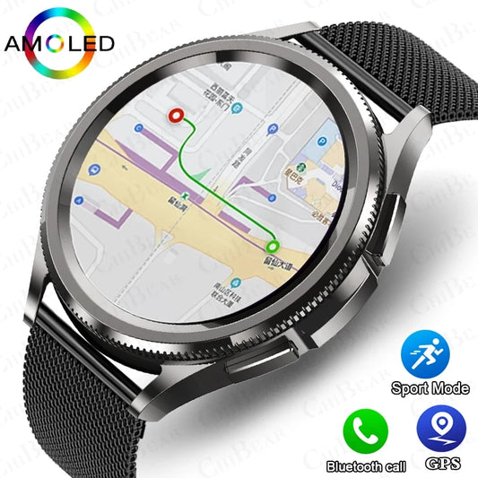 Uhr 6, klassische Bluetooth-Anruf-Smartwatch für Herren, GPS, Outdoor-Sport, Fitness, Modell, Gesundheit, Herzfrequenzmesser, Smartwatch, 2025, Neu