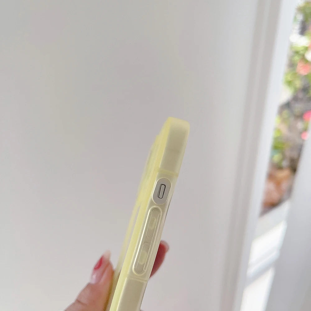 Für iPhone 17 Air 16 15 14 13 12 11 Pro Max Mini XS Plus Hülle Niedliche klare lockige Welle Hybrid stoßfeste Stoßstangenabdeckung Soft Fundas